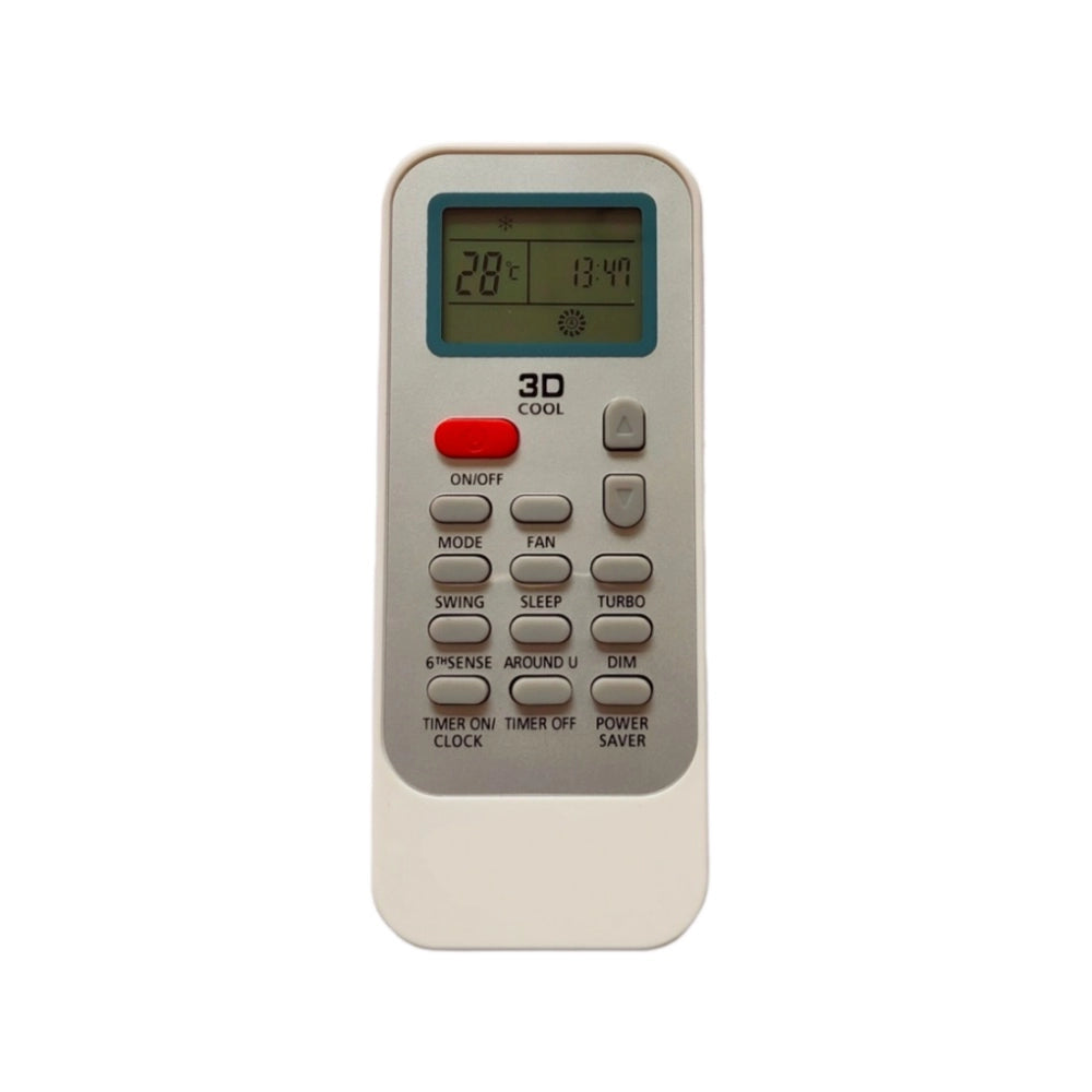Multi-colored infrared remote compatible with LG AC and Whirlpool 3D Auto AC, ergonomic design for long-distance control