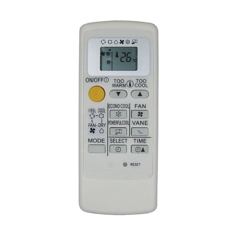Multi-colored infrared remote compatible with Window/Split O General AC, long range for easy device control from sofa or bed