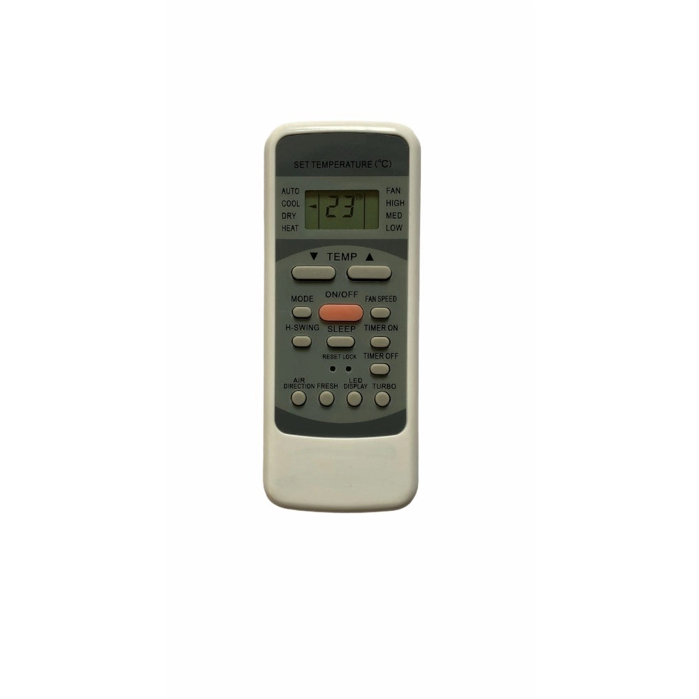 Multi-colored infrared AC remote compatible with Voltas and Videocon, long-range device for comfortable control from any room corner