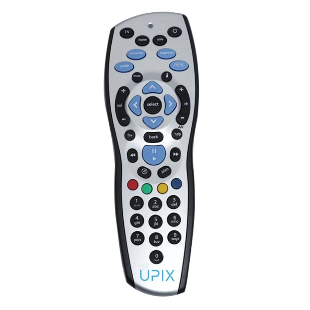 Multi-function DTH remote, infrared connector, compatible with Tata Sky SD/HD/HD+/4K set top box. Long-range, ergonomic design for comfortable use from sofa, divan, or bed. Pairing required to sync TV functions