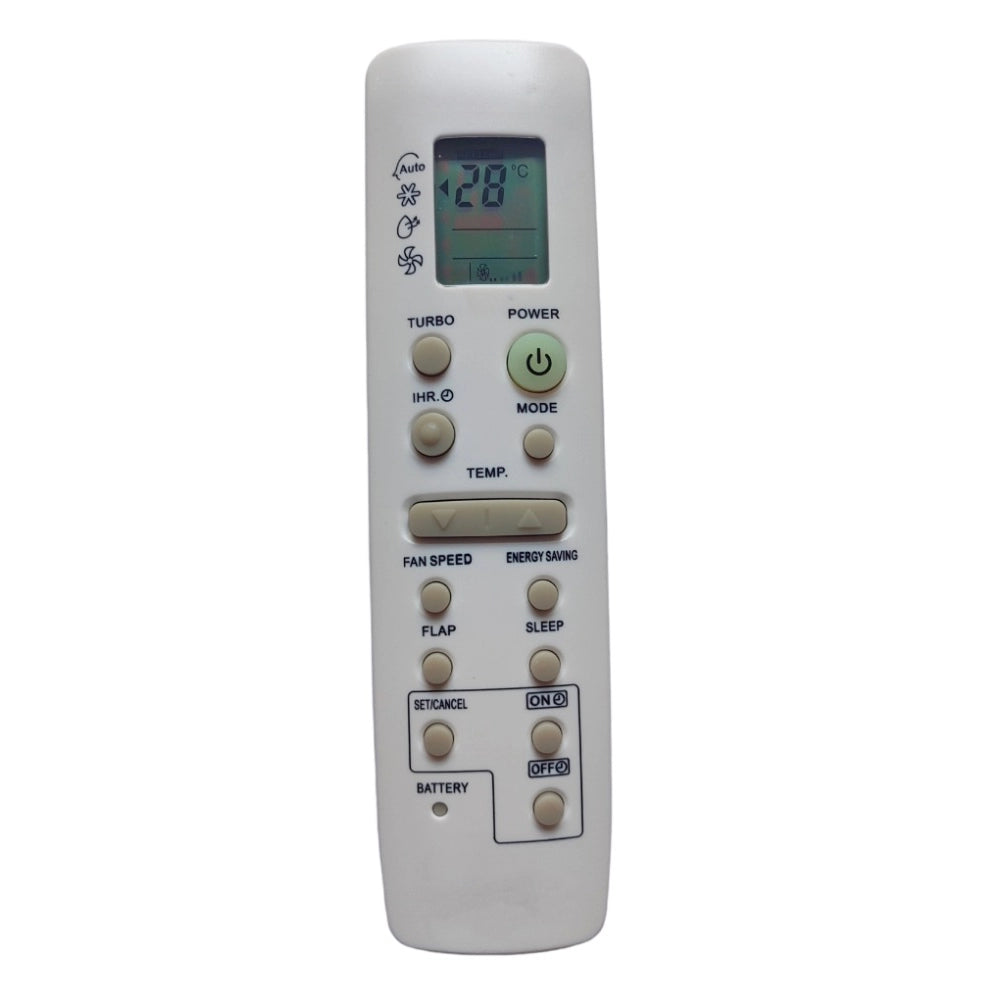 Multi-colored Infrared Remote No. 182 compatible with Onida AC remote control, long-range (30 feet) for easy device operation from sofa or bed