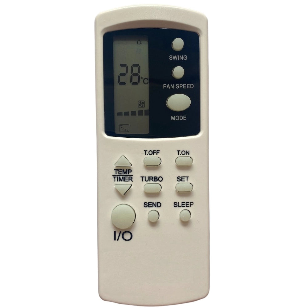 Multi-colored infrared remote compatible with Godrej AC, long-range device for easy operation from sofa or bed (30ft), ergonomic design for easy grip