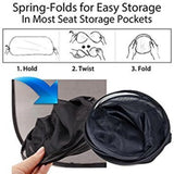 Black cotton car side window sun shades, pack of 4 for universal fit - UV protection, foldable with suction cups for easy attachment
