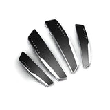 Black plastic universal car door guards set - protects 4 doors, easy adhesion, minor scratches prevention