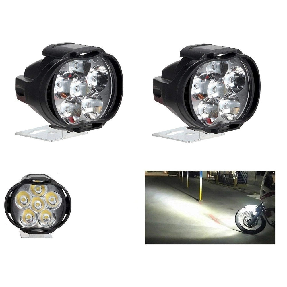 Black plastic Shilon 9 LED waterproof bike switch set, providing clear beam patterns for vehicles. Plug-and-play design with mini size and easy installation. Made of die-cast aluminum, ideal for nighttime and off-road driving