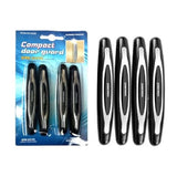 White microfibre car door guards, compact & durable for tight spots, set of 4