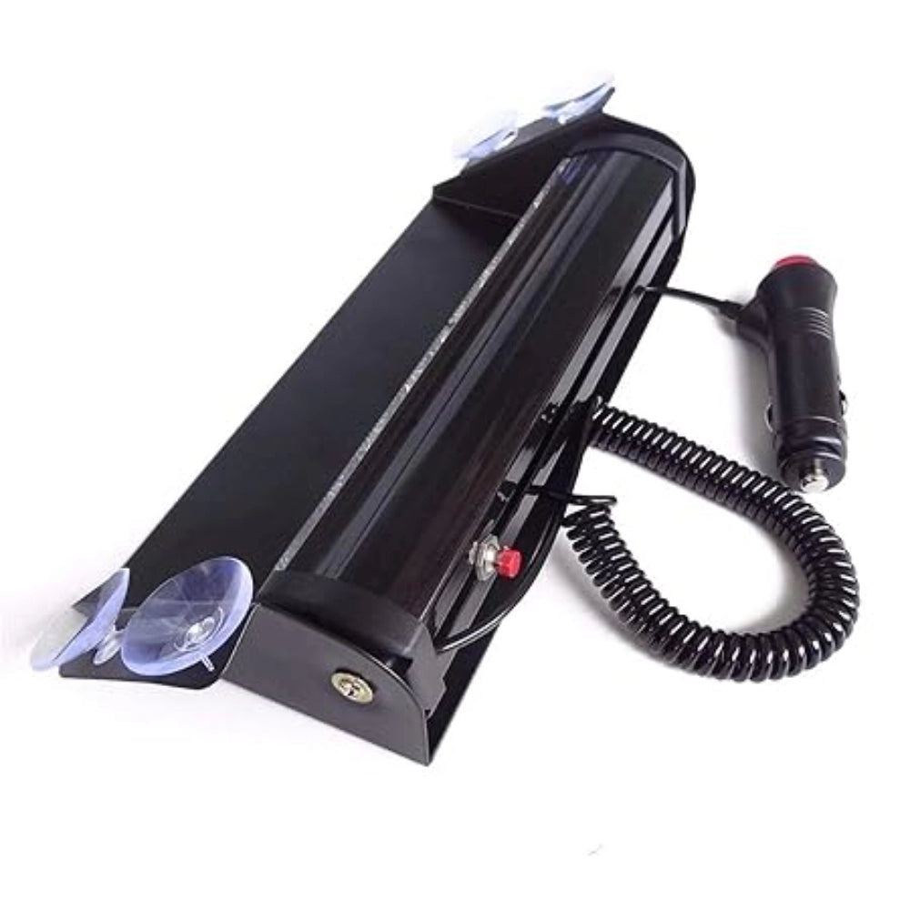 Red-blue metal police style car flashing lights interior, universal for car safety in hazy weather