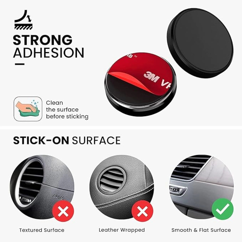 Mini magnetic car dashboard mount, mobile phone holder with metal body