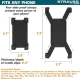 Motorcycle mobile holder, black, designed to protect your phone from wind and vibrations