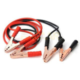 Red copper jumper cables with clamps, heavy-duty, anti-tangle, for car.