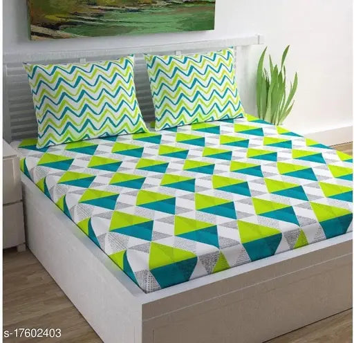 Microfiber queen-sized Ravishing Attractive bedsheets, pack of 1 with 2 pillow covers, India origin