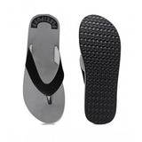 Grey rubber unisex slippers for ultimate comfort - casual flip flops for men's cozy homewear