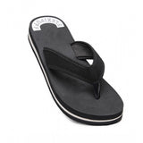 Black rubber unisex slippers for cozy steps - lightweight & soft flip flops, easy slip-on design