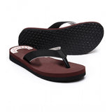 Maroon rubber orthopedic slippers for comfort, unisex flip flops - ideal footwear for relaxation