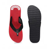 Red rubber unisex slippers - lightweight, soft, cozy flip flops
