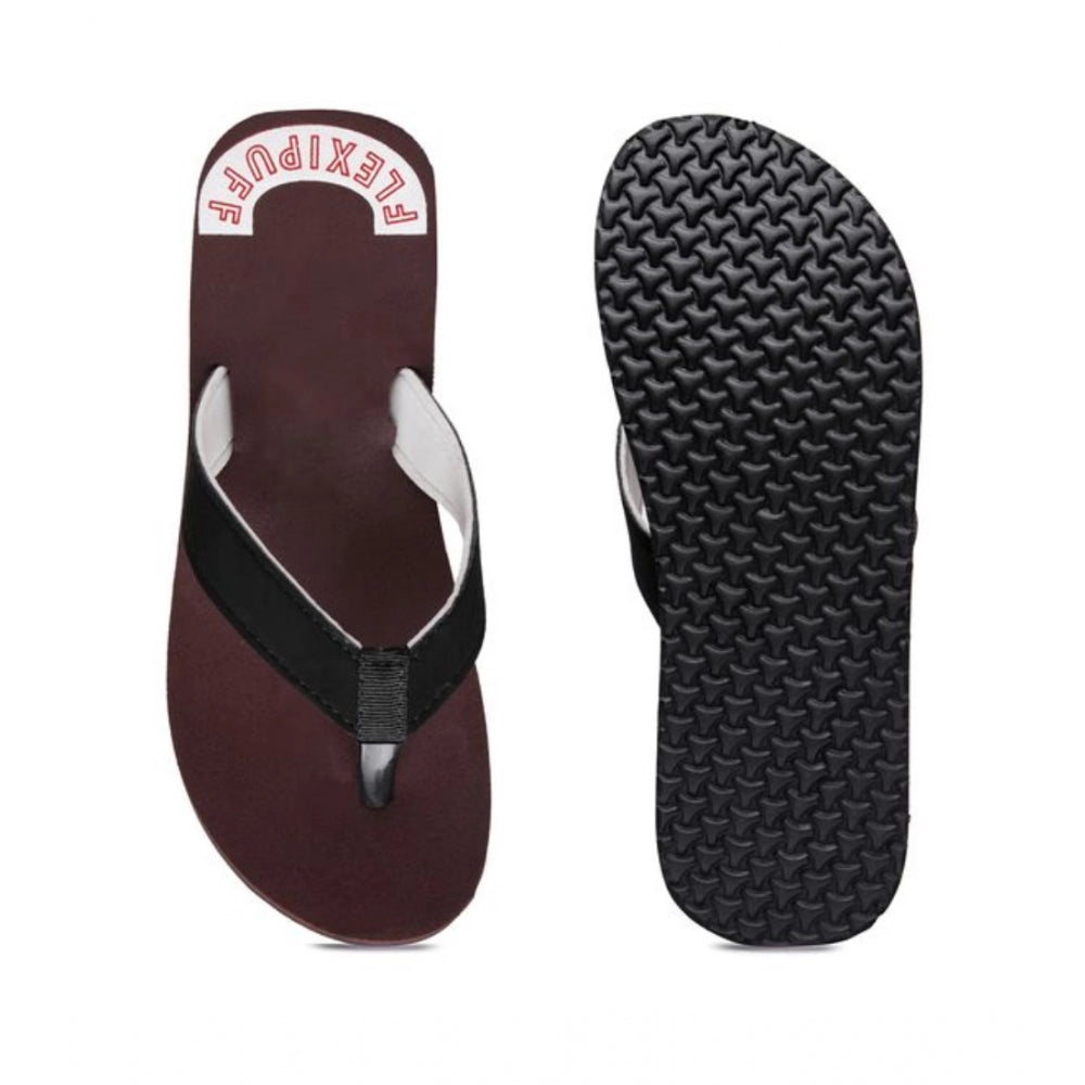 Maroon rubber unisex orthopedic slipper and flip flops for comfortable footwear