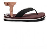 Maroon rubber unisex slip-on flip flops for ultimate comfort