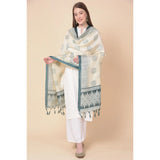 Art silk printed grey dupatta for women, 2.25-2.50 mtr length, suitable for casual occasions