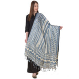 Art silk printed grey dupatta for casual occasions, 2.25-2.50 mtr length