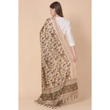 Gold art silk printed dupatta for casual occasions, length 2.25-2.50mtr on clothing rack