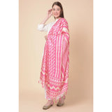 Art silk printed pink dupatta for women, length 2.25-2.50m, suitable for casual occasions