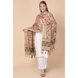 Art Silk printed gold dupatta for women, 2.25 to 2.50 mtr length, suitable for casual occasions