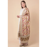 Art Silk printed gold dupatta for women (2.25-2.50m), casual occasion accessory