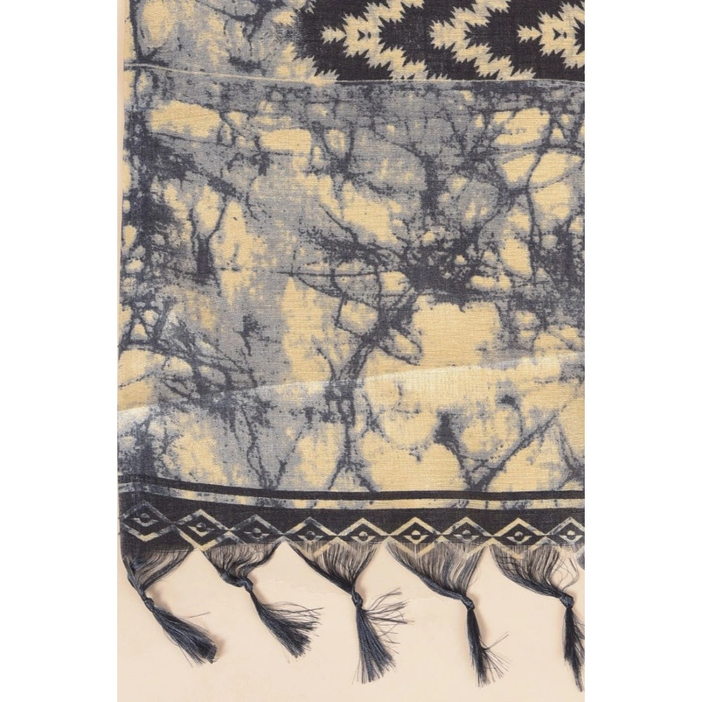 Art Silk printed black dupatta for women, casual occasion wear, 2.25 to 2.50 mtr length