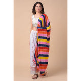 Multicolor Chanderi printed dupatta for women, 2.25-2.50m length, casual occasion