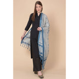 Art silk turquoise printed dupatta for women, 2.25 to 2.50 mtr length, casual occasion accessory