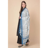 Art Silk Printed Turquoise Dupatta (2.25-2.50 mtr), vibrant pattern for casual wear by women