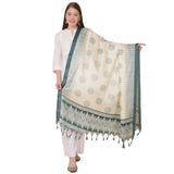 Art silk printed grey dupatta for women, casual occasion wear, 2.25-2.50 mtr length