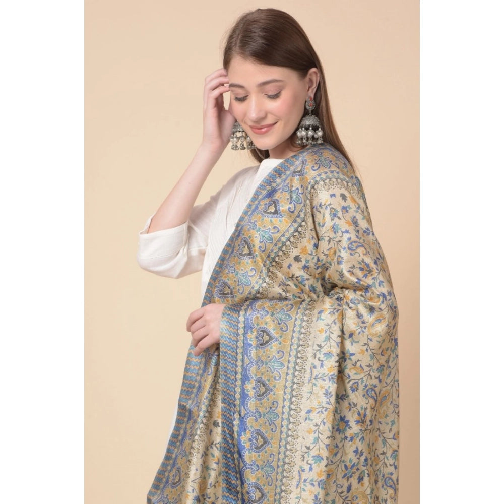 Grey Art Silk Printed Dupatta for women, 2.25-2.50m length, casual occasion
