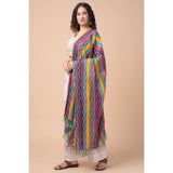 Multicolor Chanderi printed dupatta for women, length 2.25-2.50m suitable for casual occasions