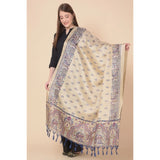 Gold art silk printed dupatta for casual occasions, length 2.25-2.50mtr on hanger