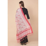 Art Silk printed red dupatta for women, vibrant design, 2.25-2.50m length for casual occasions