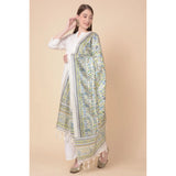Art silk printed grey dupatta for women, 2.25-2.50m length, suitable for casual occasions