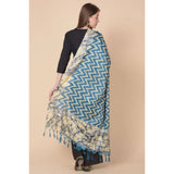 Blue Art Silk Printed Dupatta for women's casual wear, length 2.25-2.50mtr
