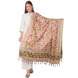 Gold art silk printed dupatta for casual wear, length 2.25-2.50mtr on mannequin