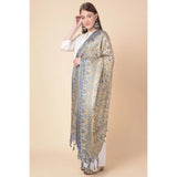 Grey Art Silk Printed Dupatta (2.25-2.50 mtr), suitable for casual occasions