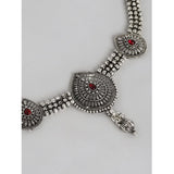 Women's Rose Gold Plated Alloy Necklace &amp; Earings Set (Silver)