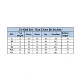 Women's Silk Embroidered 3/4th Sleeve Collar Neck Co-Ord Set (Blue)