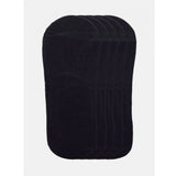 5 Pairs Unisex Casual Cotton Blended Solid No-show Socks (Black) - GillKart