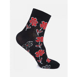 4 Pairs Women's Casual Cotton Blended Printed Ankle length Socks (Assorted)