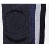 Black no-show socks with a white stripe, cotton blend, 4 pairs, comfortable.