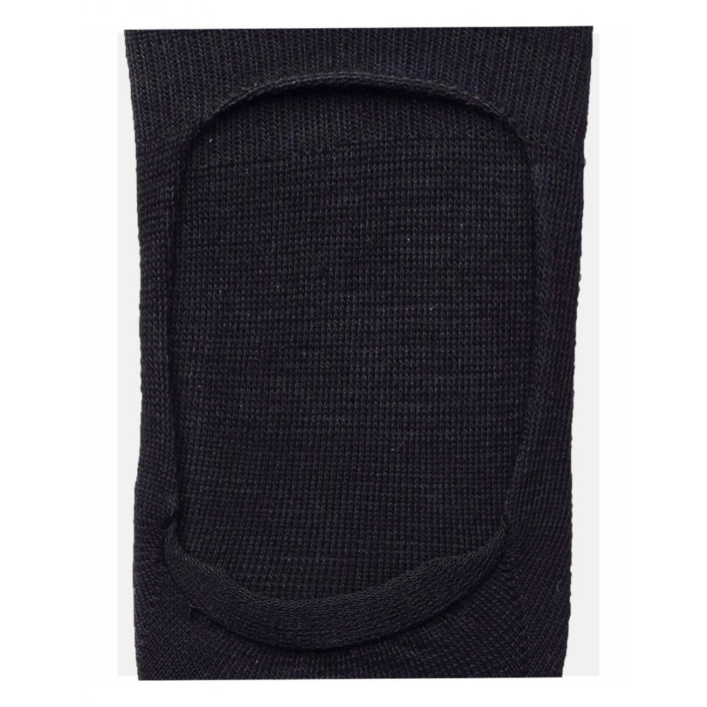 5 Pairs Unisex Casual Cotton Blended Solid No-show Socks (Black) - GillKart