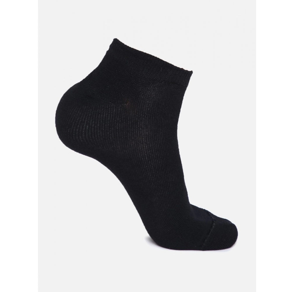 4 Pairs Unisex Casual Cotton Blended Solid Ankle length Socks (Assorted)