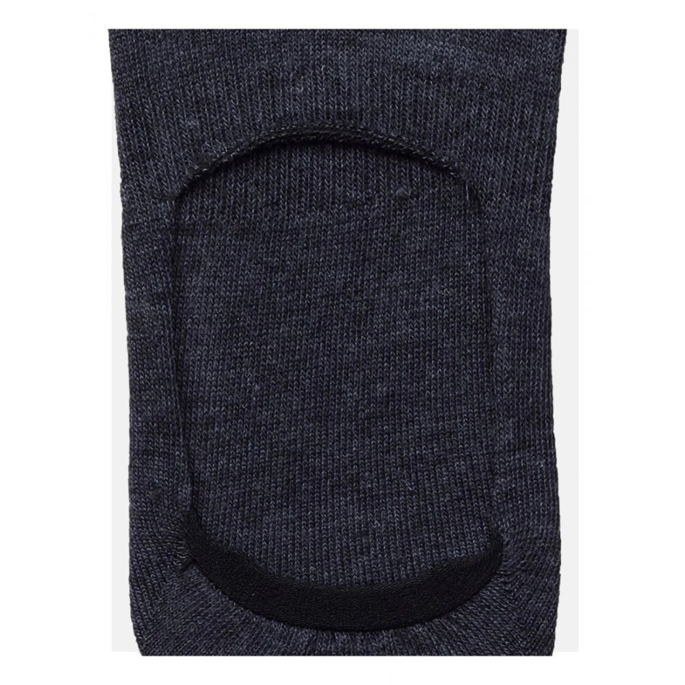 5 Pairs Unisex Casual Cotton Blended Solid No-show Socks (Dark Grey) - GillKart