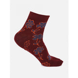 4 Pairs Women's Casual Cotton Blended Printed Ankle length Socks (Assorted)