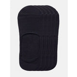 5 Pairs Unisex Casual Cotton Blended Solid No-show Socks (Black) - GillKart